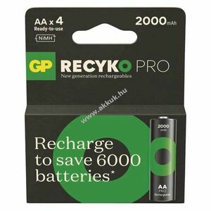 GP ReCyko Pro Ni-MH akku HR6 (AA), 2000mAh 4db/csomag kép