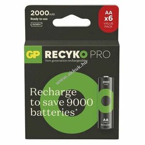 GP ReCyko Pro Ni-MH akku HR6 (AA), 2000mAh 6db/csomag kép