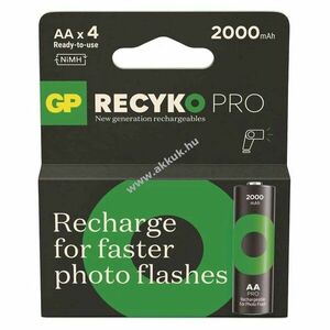 GP ReCyko Pro Photo Flash Ni-MH akku HR6 (AA), 2000mAh 4db/csomag kép