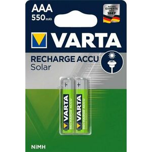 Varta akku Solar HR3-AAA-Micro 550mAh 2db/csomag napelemes eszközökhöz kép