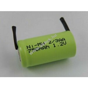 Akkucella 2/3AA U forrfüles NI-MH 1.2V 750mAh kép