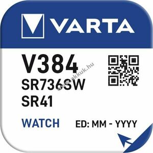 Varta gombelem, óraelem V384/SR41/SR736SW 1db/csomag kép