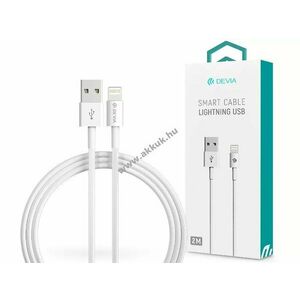 Devia USB - Lightning USB töltő- és adatkábel, 2m, fehér kép