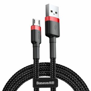 Baseus Cafule kábel USB / micro USB QC 3.0 1.5A 2m, fekete/piros (CAMKLF-C91) kép