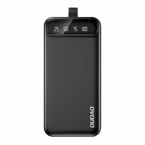 Dudao K8s+ Power Bank 30000mAh 2x USB + LED lámpa, fekete (K8s+ black) kép