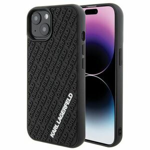 Karl Lagerfeld 3D Rubber tok iPhone 15, fekete kép