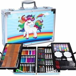 LIVEFY Art Kit festőkészlet gyerekeknek kofferban 145db, kék kép