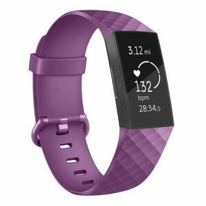 BStrap Silicone Diamond (Large) szíj Fitbit Charge 3 / 4, purple (SFI008C17) kép