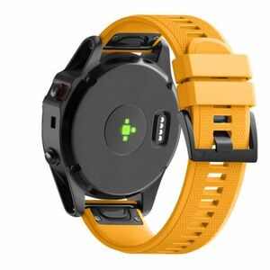 BStrap Silicone Acton szíj Garmin Fenix 5 / 6 / 6 Pro / 7 / 8 47mm / E, yellow amber (SGA001C10) kép