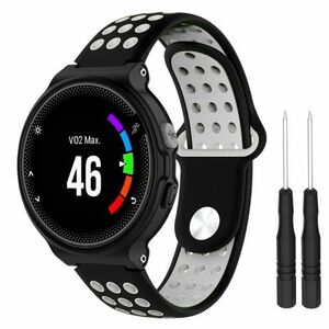 BStrap Silicone Sport szíj Garmin Forerunner 235, black/light gray (SGA002C03) kép