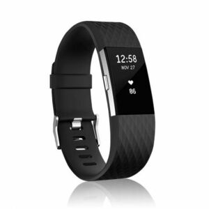 BStrap Silicone Diamond (Large) szíj Fitbit Charge 2, black (SFI002C01) kép