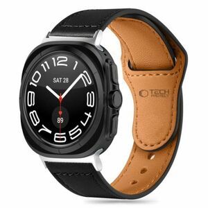 Tech-Protect Leatherfit szíj Samsung Galaxy Watch Ultra 47mm, black kép