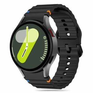 Tech-Protect Silicone Sport szíj Samsung Galaxy Watch 4 / 5 / 5 Pro / 6 / 7 / FE, black kép