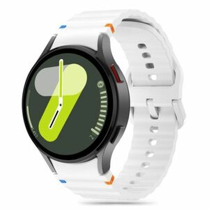 Tech-Protect Silicone Sport szíj Samsung Galaxy Watch 4 / 5 / 5 Pro / 6 / 7 / FE, white kép