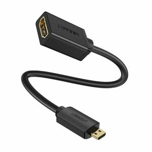 Micro HDMI (M) - HDMI (F) adapter fekete kép