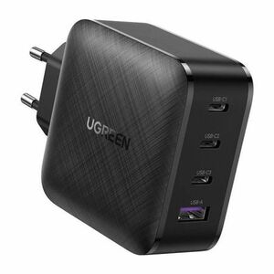 Ugreen CD224 GaN hálózati töltő USB / 3x USB-C PD QC 65W, fekete (CD224 70774) kép