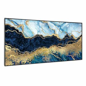 Klarstein Wonderwall Air Art Smart, infravörös hősugárzó, 120 x 60 cm, 700 W, kék márvány kép