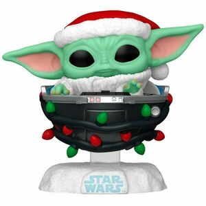 POP! Grogu with Santa Hat in Pram (Star Wars) kép