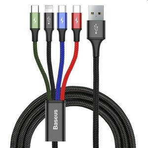 Baseus Fast 4v1 kábel USB-A/Micro-USB+Lightning+2xUSB-C 3.5A 1.2m kép