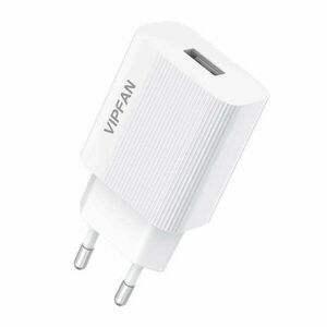 Vipfan E01 hálózati töltő, 1x USB, 2, 4A + Micro USB kábel (fehér) kép