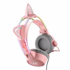 Gaming headphones ONIKUMA X15Pro Pink Cat's Ears kép