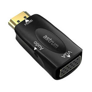 Astrum DA480 HDMI - VGA + 3.5mm Jack adapter fekete kép