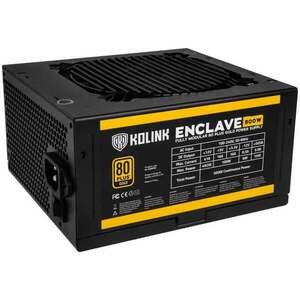 Kolink Enclave 500W [Moduláris, 80+ Gold] - Fekete (KL-G500FM) kép