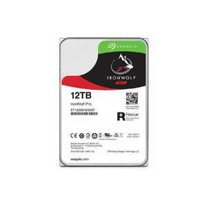 SEAGATE Ironwolf PRO Enterprise NAS HDD 12TB 7200rpm 6Gb/s SATA 256MB cache 8.9cm 3.5inch 24x7 for NAS RAID Rackmount Systeme BLK (ST12000NT001) kép