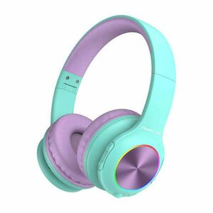 Wireless Headphones for kids PowerLocus PLED (blue&purple) kép