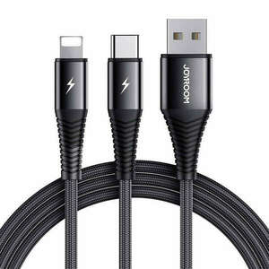 USB cable Joyroom S-1230G12 2in1 USB-C / Lightning 3A 1.2m (black) kép