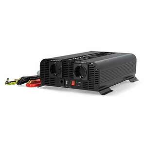 Inverter tiszta szinuszos | Bemeneti feszültség: 12 V DC | Eszköz táp kimeneti csatlaakozó(k): Type F (CEE 7/3) / USB-A / USB-C™ | 230 V AC 50 Hz | 2000 W | Kimenő csúcs teljesítmény: 4000 W | Csavaros Kapocs | Tiszta Szinusz Hullám... kép