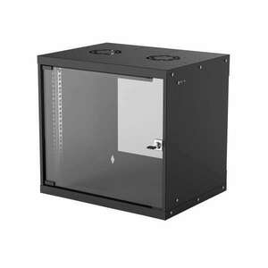 Manhattan Rackszekrény - 19" fali kivitel (9U, 500 (h) x 540 (w) x 400 (d) mm, IP20, Flatpack, Fekete) kép