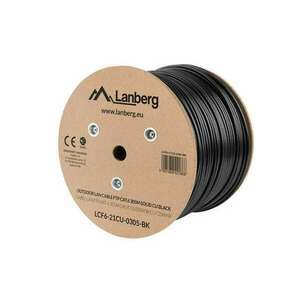 Lanberg LCF6-21CU-0305-BK hálózati kábel Fekete 305 M Cat6 F/UTP (FTP) kép