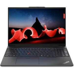 Lenovo ThinkPad E16 Intel Core Ultra 7 155H Laptop 40, 6 cm (16") WUXGA 16 GB DDR5-SDRAM 512 GB SSD Wi-Fi 6E (802.11ax) Windows 11 Pro Fekete (21MA002NGE) kép