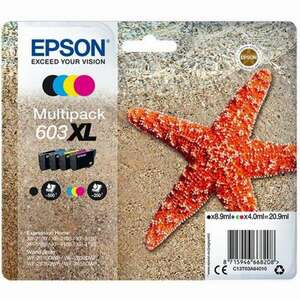 Epson C13T03A64010 tintapatron 1 dB Eredeti Nagy (XL) kapacitású Fekete, Cián, Magenta, Sárga (C13T03A64010) kép