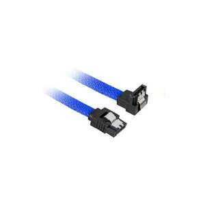 Sharkoon Kabel SATA III 90° sleeve 0, 60m blau (4044951016587) kép