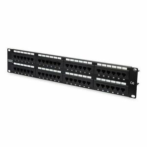 DIGITUS CAT6 48port 19" 2U kompakt fekete árnyékolatlan Patch Panel kép