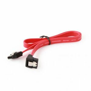 Gembird CC-SATAM-DATA90-0.3M SATA3 30cm data cable with 90 degree bent connector bulk packing metal clips kép