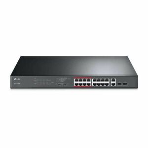 TP-Link Switch PoE - TL-SL1218MP (16port 100Mbps; 16 at/PoE+ port; 2x Combo SFP; 192W, 250m extended mode) kép