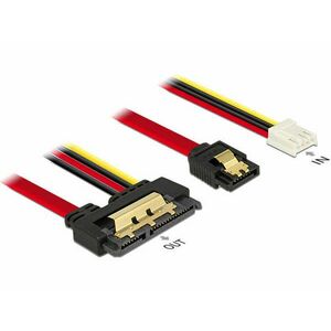 DeLOCK 85234 SATA kábel 0, 3 M SATA 7-pin + Molex (4-pin) SATA 22-pin Fekete kép