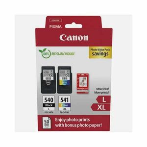 Canon PG540L + CL541XL tintapatron + 50 db GP501 10x15 fényes fotópapír multipack ORIGINAL kép