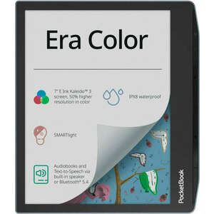 POCKETBOOK e-Reader - PB700K3 ERA COLOR Sea (7"E Ink 1680x1264, Cpu: 1, 8GH, 32GB, 2500mAh, wifi, B, USB-C, kép megvilág.) kép