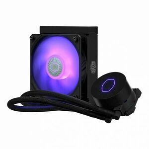 COOLER MASTER CPU hűtő MASTERLIQUID ML120L V2 RGB (vízhűtés), Fekete, (Gyárilag összeszerelt kivitel) kép