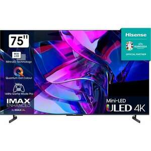 Hisense U7KQ 75U7KQ televízió 190, 5 cm (75") 4K Ultra HD Smart TV Wi-Fi Antracit 1000 cd/m? kép