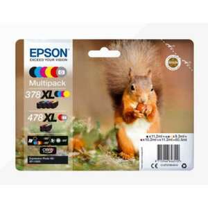 Epson Squirrel 478XL tintapatron 1 dB Eredeti Nagy (XL) kapacitású Fekete, Cián, Magenta, Sárga, Vörös, Szürke (C13T379D4010) kép