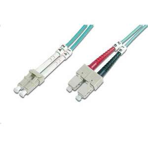 Digitus DK-2532-05/3 Fiber Optic Multimode patch kábel LC / SC OM3 5m türkiz (DK-2532-05/3) kép