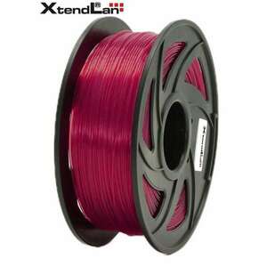 XtendLAN Filament PET-G 1.75mm 1 kg - Átlátszó piros (3DF-PETG1.75-TRB 1KG) kép