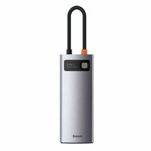 Baseus Metal Gleam (CAHUB-CX0G) 5in1 USB 3.2 Gen 1 (3.1 Gen 1) Type-C 5000 Mbit/s - szürke kép