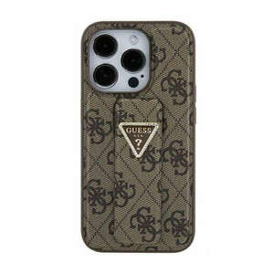 Guess Grip Stand 4G Triangle Strass Logo - iPhone 15 telefontok barna kép