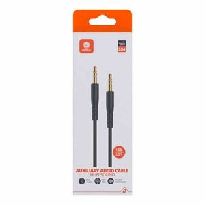 Mini jack 3.5mm AUX kábel Vipfan L04 1m, aranyozott (fekete) kép